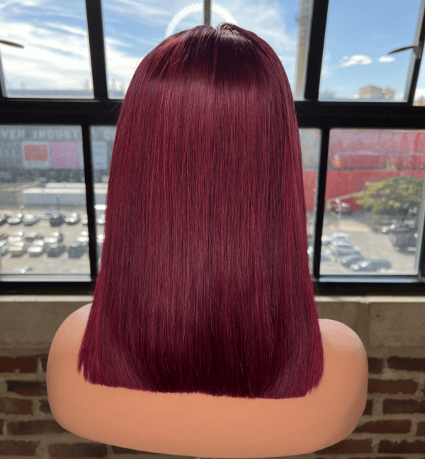 CLJHair 99J Colored Bob 13x4 Lace Frontal Wig with Pre Plucked Hairline