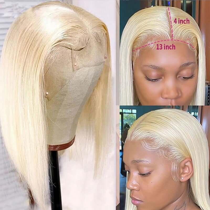 CLJHair 613 Bob Wig Short Blonde Virgin Human Hair 150% Density