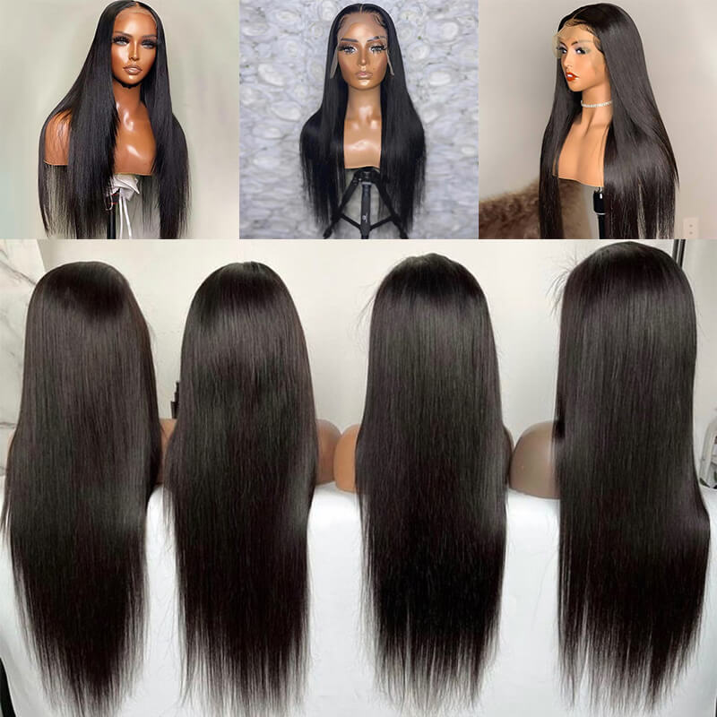 CLJHair Premium Lace Wigs Cheap Straight Lace Front Wigs Baby Hair