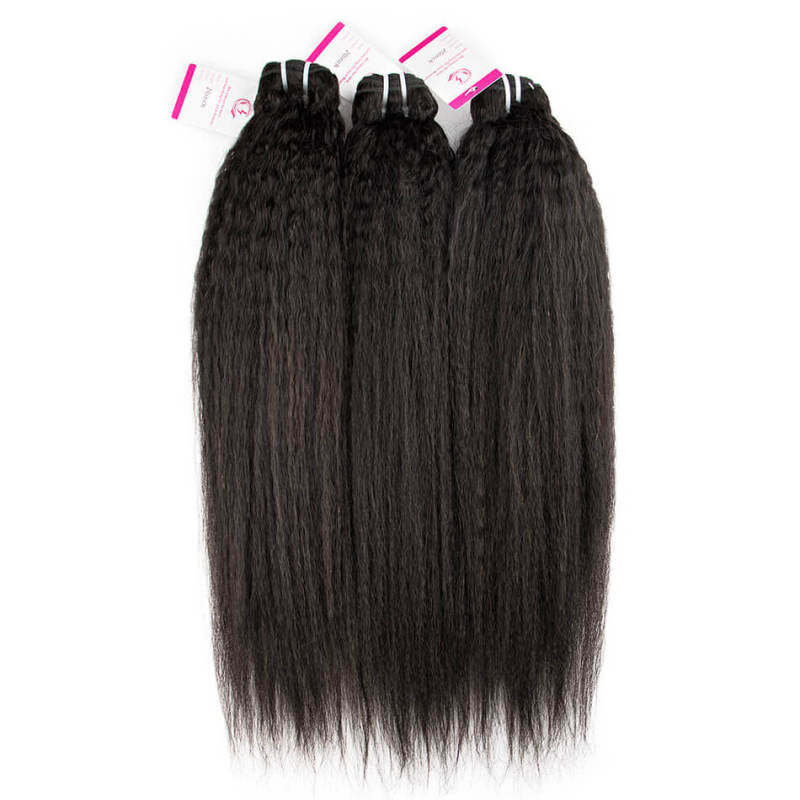 CLJHair yaki straight 3 bundles deals natural black human hair