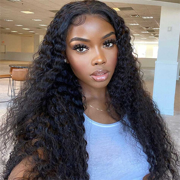 CLJHair water wave human hair 3 bundles with closure natural black