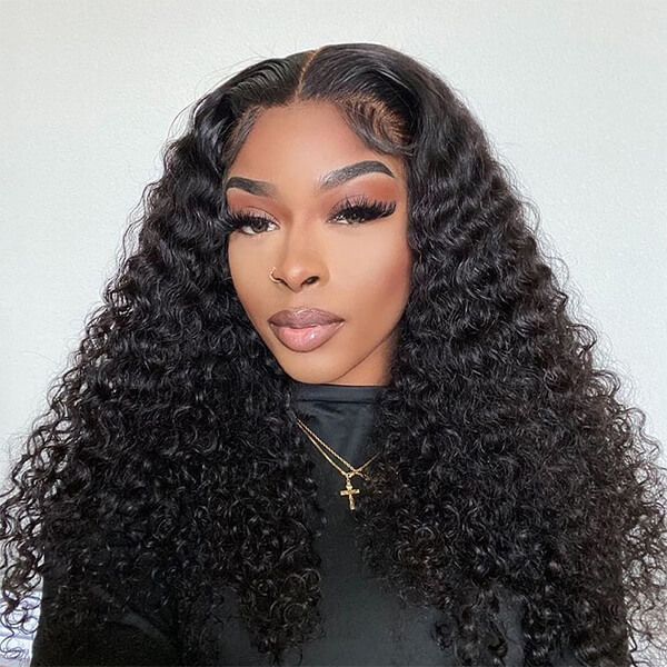 CLJHair afro jerry curly human hair 4 bundle with closure