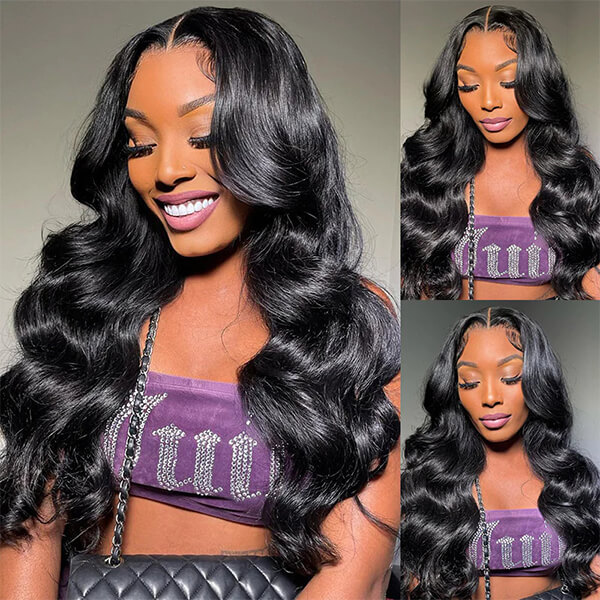 CLJHair indian human hair body wave 13x4 lace frontal sew in