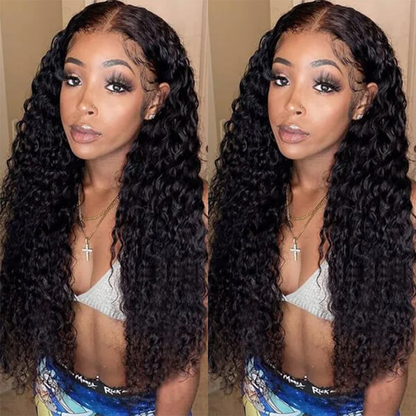 CLJHair brazilian jerry curly 4x4 transparent lace closure for sale