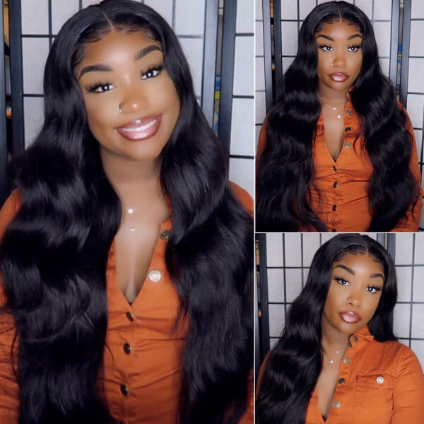 CLJHair brazilian body wave 13x6 transparent lace frontal sew in