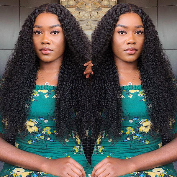 CLJHair indian hair jerry curly 13x4 transparent lace frontal