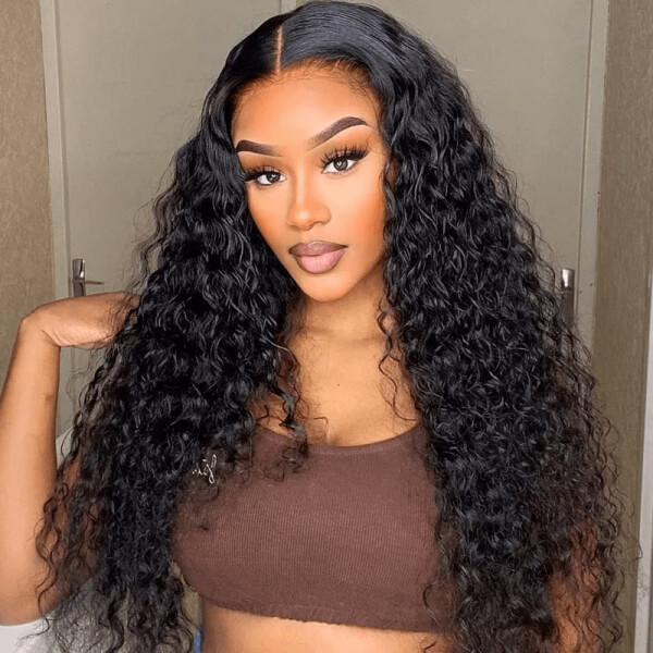 CLJHair deep wave 4x4 free part transparent lace closure sew in