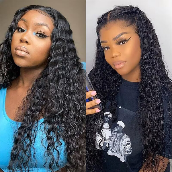 CLJHair sew in brazilian water wave with hd 5x5 lace closure