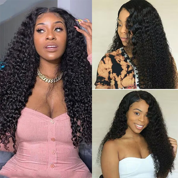 CLJHair brazilian jerry curly 4x4 hd lace closure for black women