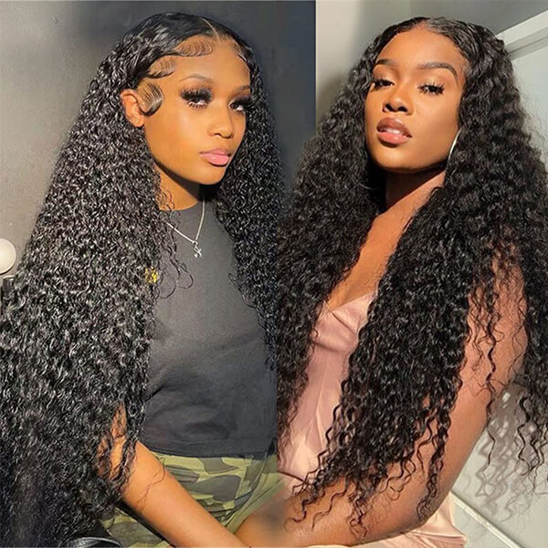 CLJHair brazilian jerry curly 13x4 transparent lace frontal hairstyles