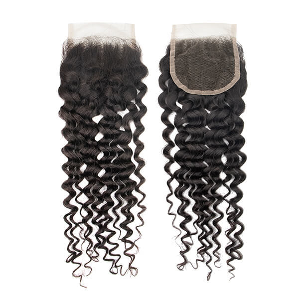 CLJHair brazilian jerry curly 4x4 hd lace closure for black women