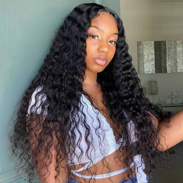 CLJHair cheap 4x4 transparent jerry curly lace closure for black women
