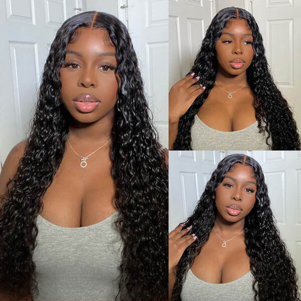 CLJHair sew in brazilian water wave with hd 5x5 lace closure