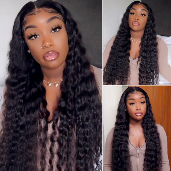 CLJHair cheap brazilian hd lace closure deep wave With Baby Hair