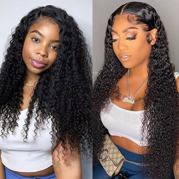 CLJHair brazilian jerry curly 13x4 transparent lace frontal hairstyles