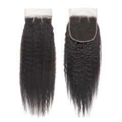 CLJHair best kinky straight hair 5x5 hd lace closure With Baby Hair