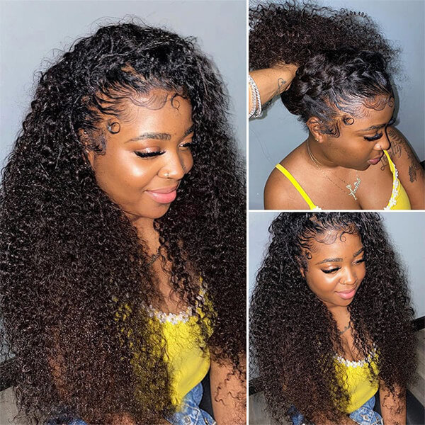 CLJHair brazilian natural jerry curly 5x5 transparent lace closure
