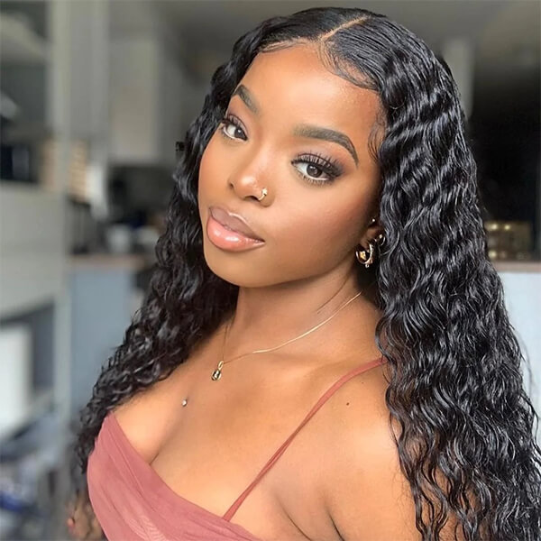 CLJHair brazilian virgin hair water wave with lace frontal hd