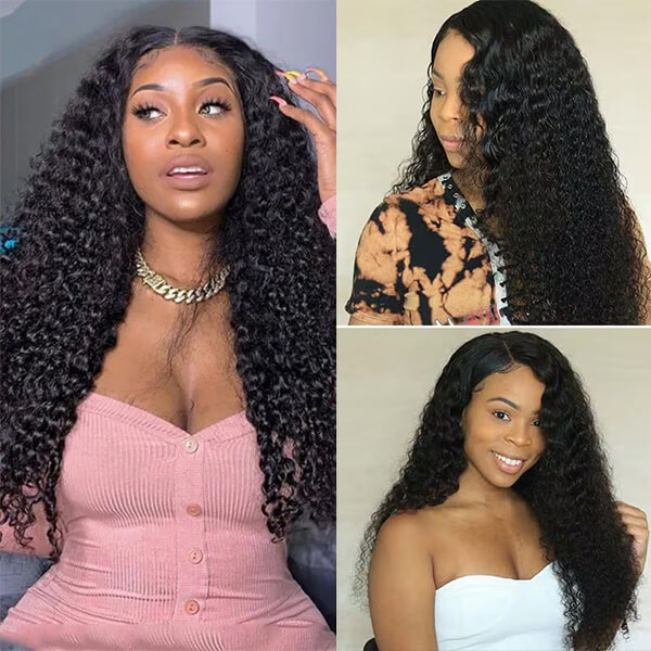 CLJHair brazilian jerry curly 13x4 transparent lace frontal hairstyles