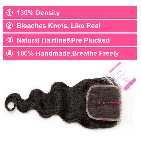 CLJHair cheap 4x4 hd lace closure body wave virgin indian hair