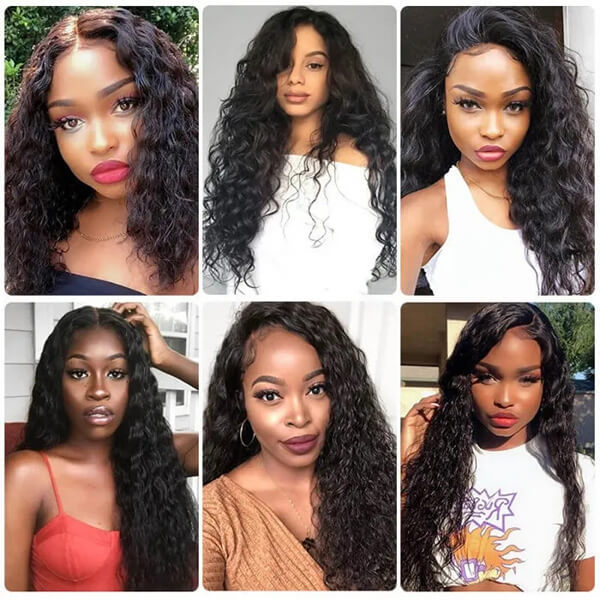 CLJHair brazilian virgin hair water wave with lace frontal hd