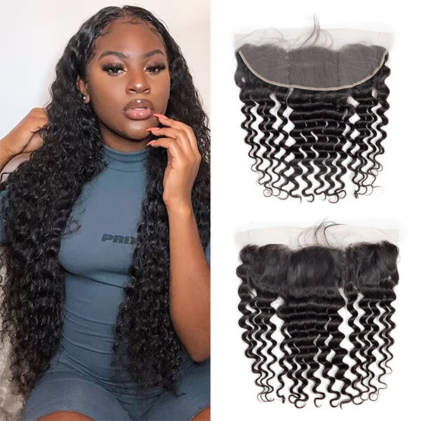 CLJHair peruvian transparent deep wave lace frontal dream virgin hair