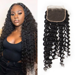 CLJHair virgin indian 5x5 hd lace closure deep wave sew in near me