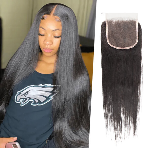 CLJHair melt 5x5 hd lace closure peruvian straight human hair