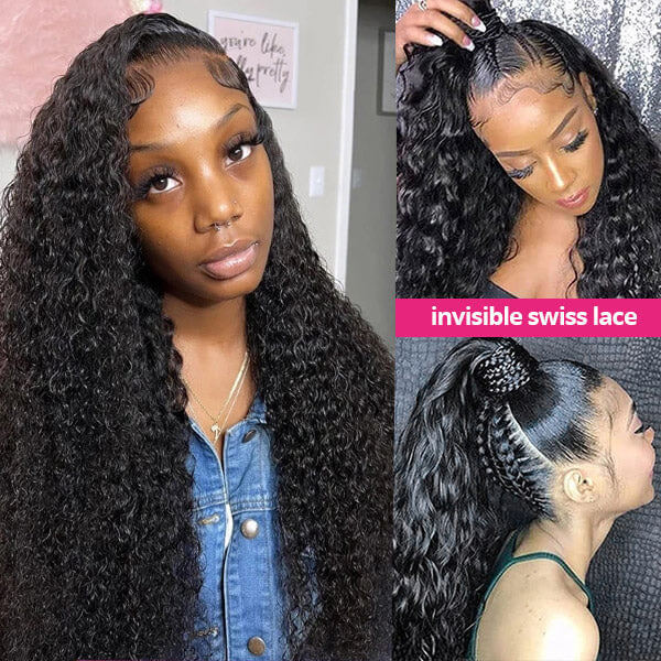 CLJHair best brazilian jerry curl wigs with hd lace closure 4x4