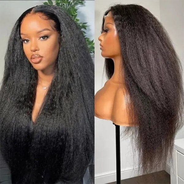 CLJHair glueless kinky straight 4x4 closure wig hd lace near me