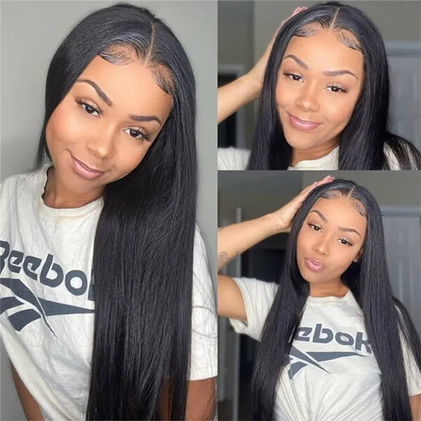 CLJHair 180 density 4x4 lace closure wig straight with transparent lace