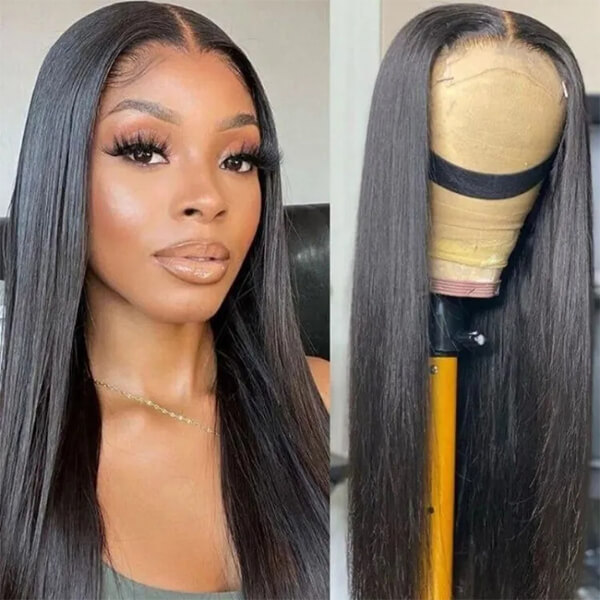 CLJHair black 4x4 hd lace closure wig straight for beginners