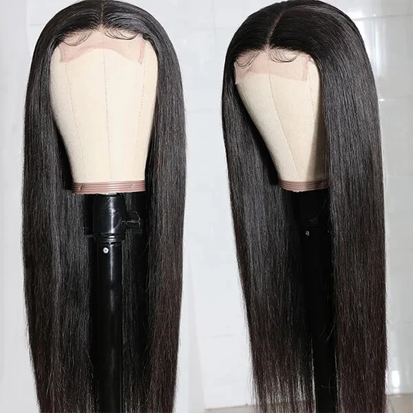 CLJHair afro 5x5 lace straight closure wig transparent for black women