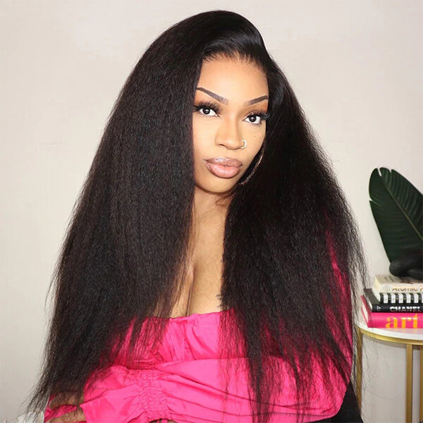 CLJHair 5x5 kinky straight undetectable transparent lace closure wig