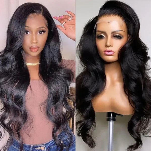 CLJHair cheap 5 by 5 body wave transparent lace closure wig for sale