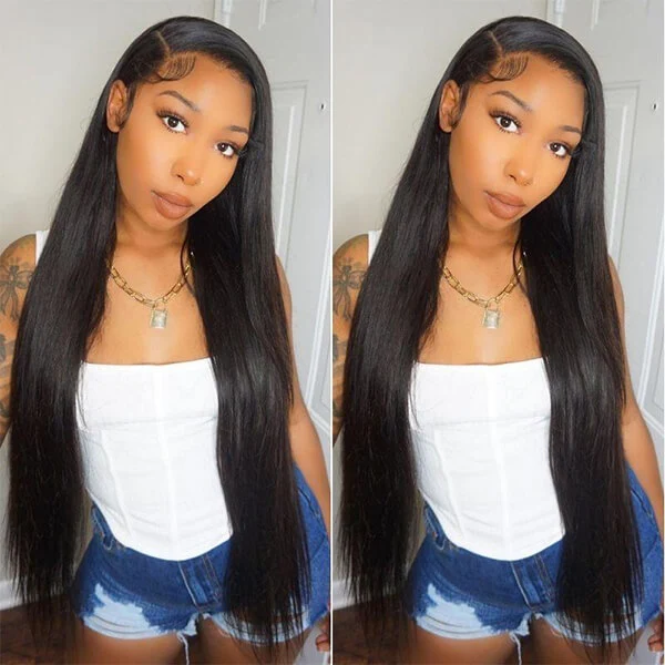 CLJHair natural 13x4 lace front wigs pre plucked for black women