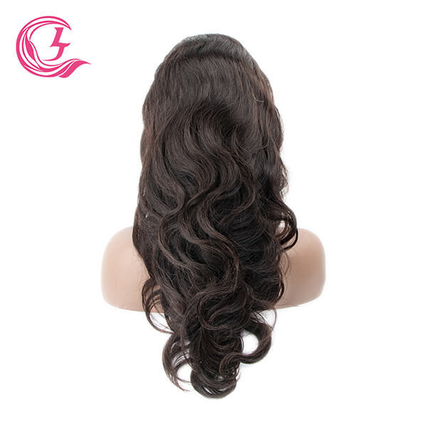 CLJHair natural 16 inch hair body wave lace front wigs for black women