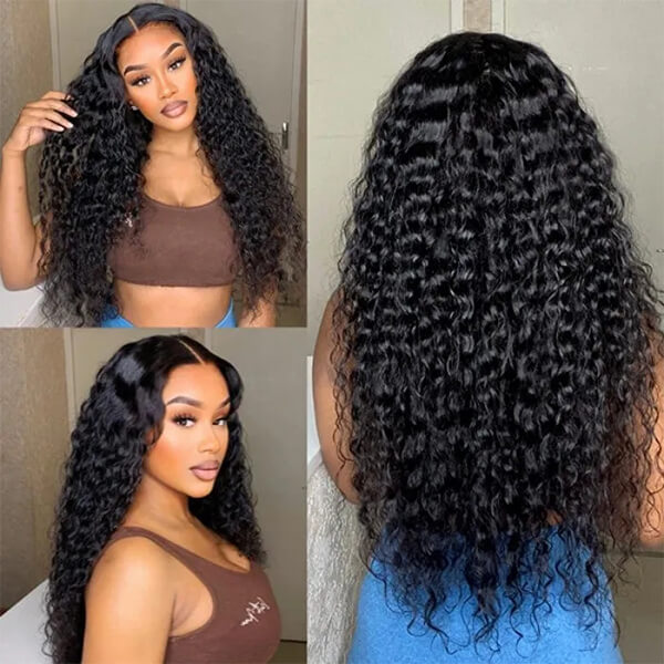 CLJHair best deep wave transparent lace front wigs human hair