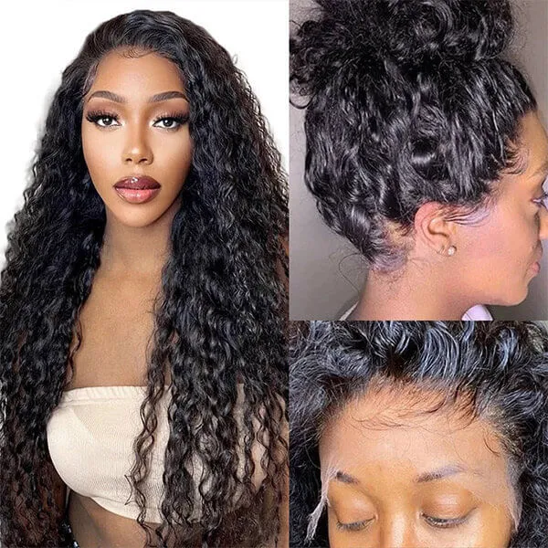 CLJHair water wave glueless pre plucked hd lace 13x6 wigs for sale