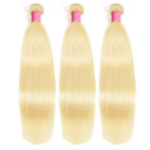 cljhair brazilian straight 613 blonde hair extensions bundles waves