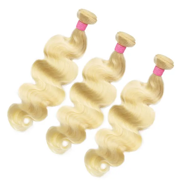 Cljhair 613 Honey Blonde Body Wave Virgin Human Wavy Hair Bundles