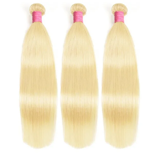cljhair brazilian straight 613 blonde hair extensions bundles waves
