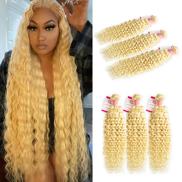 Cljhair 613 Blonde Bundles Deep Wave 100% Virgin Human Hair