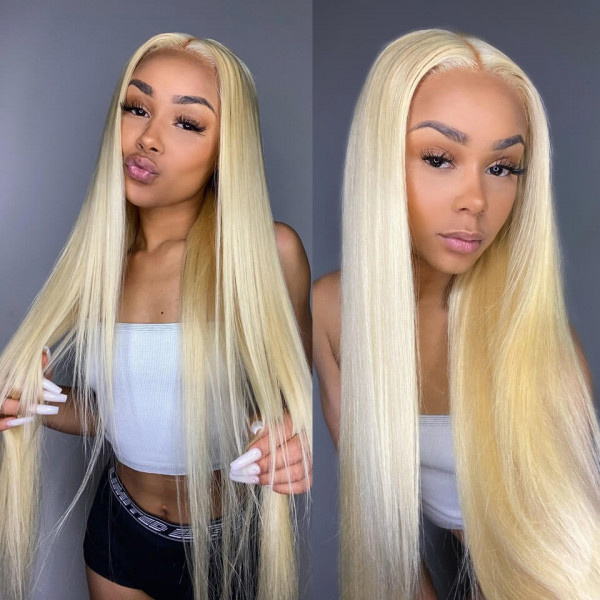 Cljhair Hd 13X6 Lace Frontal Blonde 613 Straight Silky Hair Best Human Hair