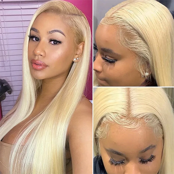 Cljhair Hd 13X6 Lace Frontal Blonde 613 Straight Silky Hair Best Human Hair