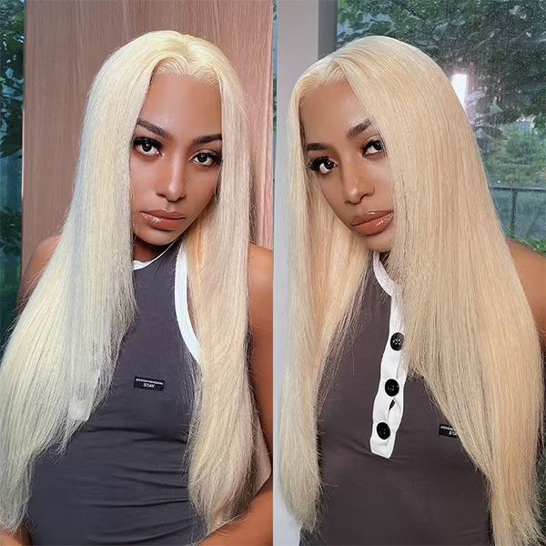 Cljhair Straight 5X5 Hd Lace Closure Free Part 613 Blonde Color