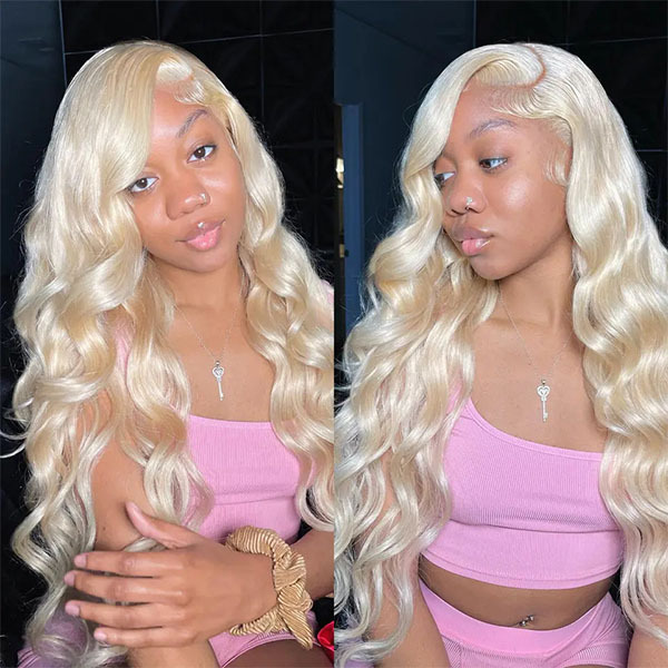 Cljhair 13X4 Body Wave Blonde 613 Hd Lace Frontal Remy Human Hair