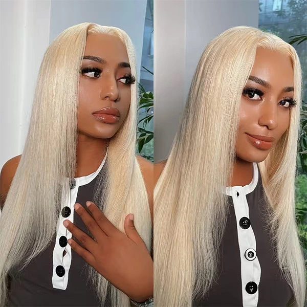 Cljhair 613 Blonde Straight 5X5 Transparent Lace Closure Free Part 100% Virgin Human Hair