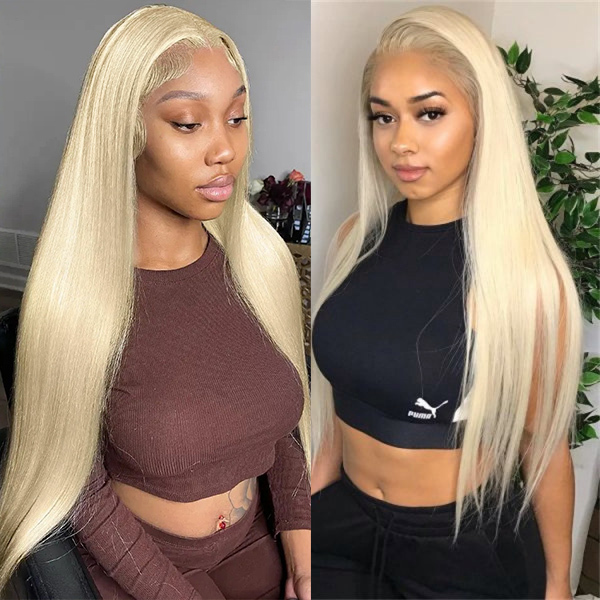 Cljhair Straight 13X6 Transparent Lace Frontal 613 Blond Remy Human Virgin Hair