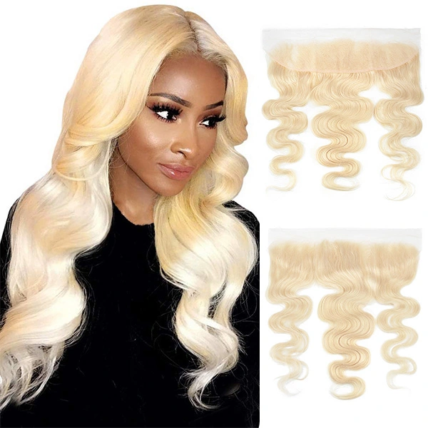 Cljhair 13X4 Transparent Lace Frontal Body Wave 613 Blonde Color Virgin Hair